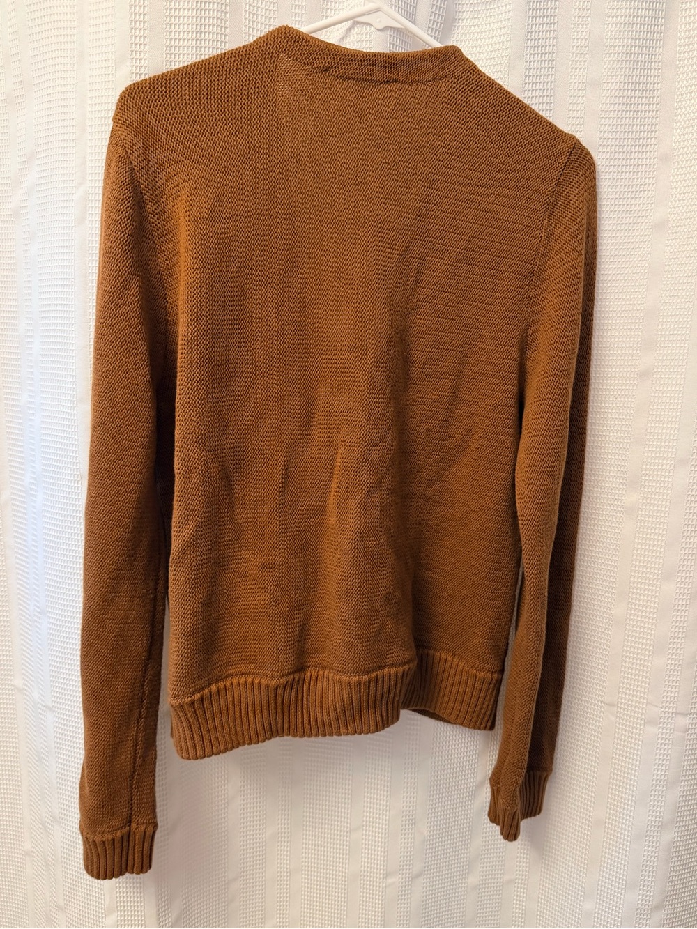ASTR The Label Merritt Cotton Vneck Button Cardigan Brown Medium - Picture 5 of 8